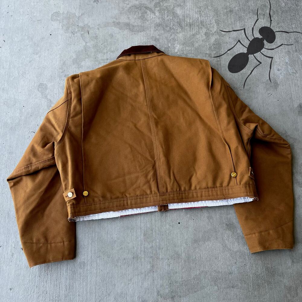 Carhartt cropped detroit style brown work wear jacket - Picture 6 of 10
